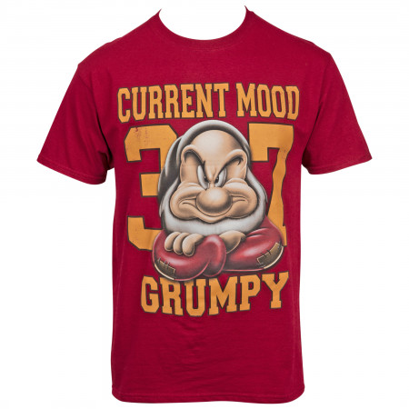 Disney The Seven Dwarves Current Mood Grumpy Jersey Style T-Shirt